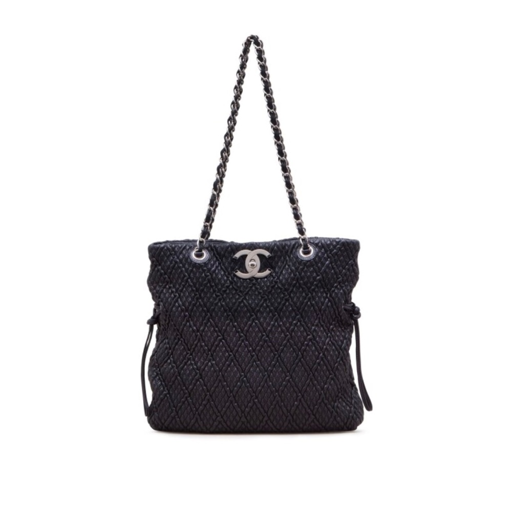Chanel
Black Quilted Lambskin CC Drawstring Tote Silver
Hardware, 2009-2010